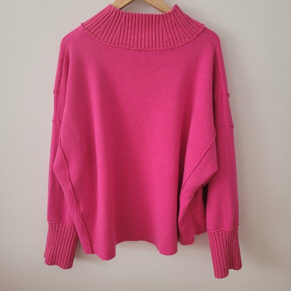 Maeve (Anthropologie) Pink w/ Purple Heart Sweater-XL - Picture 4 of 6